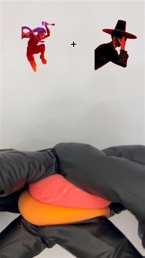 Jinu and Rumi #kpopdemonhunters #colormixingmagic #kpop #colormixing #satisfying #fyp