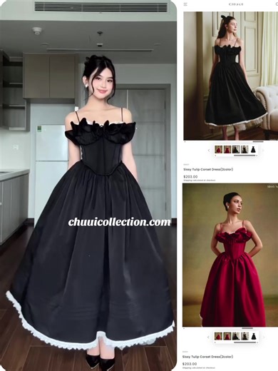 The Dress! Sawn🦢#chuuicollection #promdress #prom #blackdress #swandress 🔍chuuicollection.com ✈️worldwide shipping
