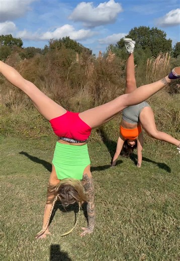 Mastering Synchronized Cartwheels with Friends