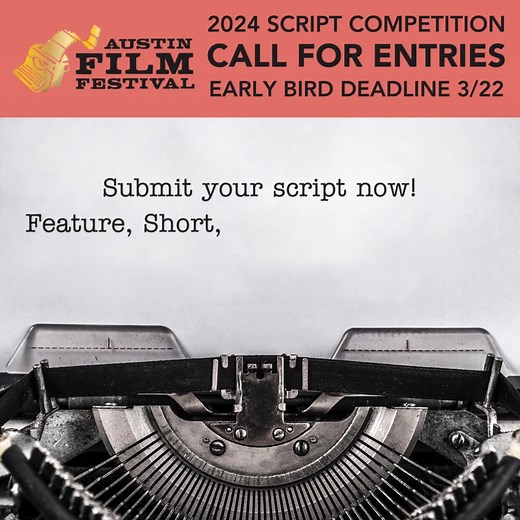 100 reactions · 25 shares | Ready to share your story with the world? Get your script ready to submit to our 2024 Script Competition! Submit by the early bird deadline on March 22, 2024 for a discounted rate. | Austin Film Festival | Facebook