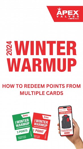 We've made redeeming your 2024 Winter Warmup points easier than ever! Learn how to cash in your points from multiple cards below 📱 | Apex Valves