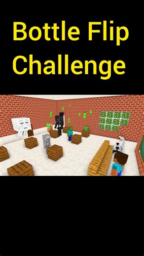 Bottle flip challenge in Minecraft 😱 #minecraft #shorts
