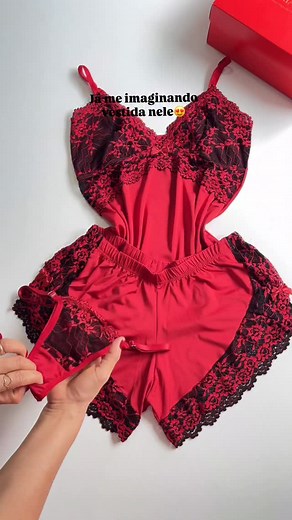1K views · 878 reactions | Já se imaginou também?  Baby Doll Luxo com calcinha 129.90 Compre no site, link na bio ou abaixo do vídeo Compre no PIX e ganhe 5% de desconto Compre em até 6X sem juros no cartão de crédito Cupom: PRIMEIRACOMPRA 10% OFF #modaintima#babydoll#explorepage✨ | Maria Pimenta | Facebook