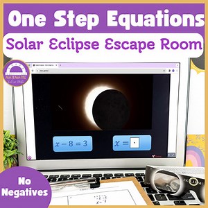 Solving One Step Equations Activity NO NEGATIVES Digital Solar Eclypse