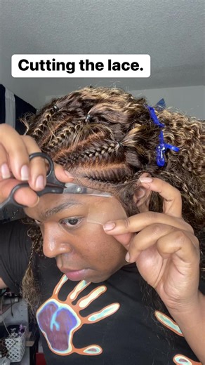 16K views · 105 reactions | I love a good lace cut. #wig #wigs #lacewigs #install #tutorial #curlyhair #video #vids #beauty #hairstyles #braids #callmetae | Call Me Tae & Dontae Muse Cosmetics | Facebook