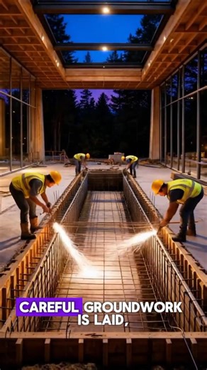 Luxury Indoor Pool Construction Process #construction