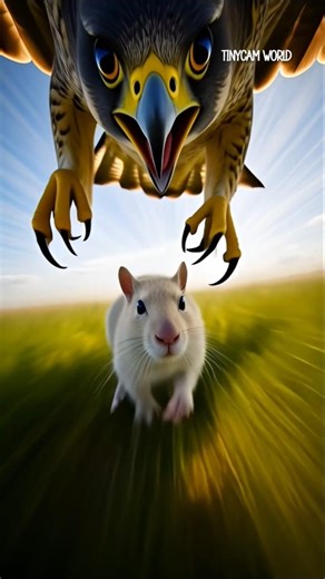 Falcon How terribly is it carrying a rabbit? #ai #falcon #animation #grok