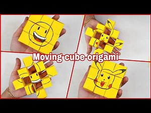 Moving cubes origami | DIY transforming cubes | Easy paper craft moving cubes