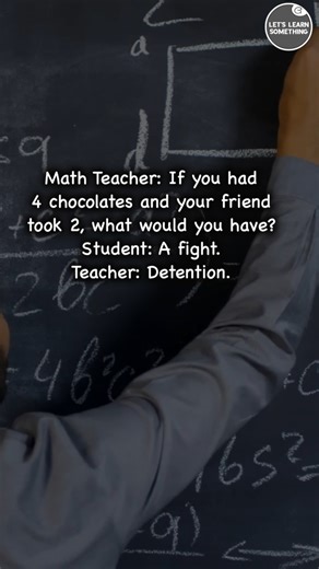 7.4K views · 283 reactions | Math Teacher: If you had 4 chocolates and your friend took 2, what would you have? | Lets learn something | Facebook