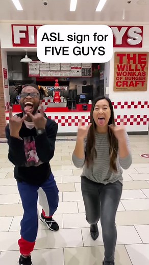 Learn the ASL Sign for Five Guys with @rareillest