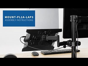 MOUNT-PL1A-LAP3 Pole Mount Laptop Arm with Removable VESA Plate Assembly by VIVO