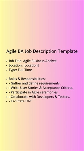 What Does an Agile BA Job Description Include? (Full Breakdown) | Agile BA JD @bacareers.in