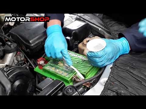 Bornes de batería sulfatados