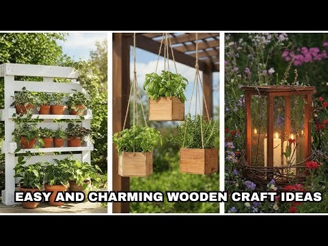 EASY AND CHARMING WOODEN CRAFT IDEAS TO DECORATE YOUR GARDEN