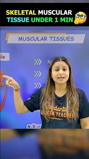 Skeletal muscular tissue under 1 min!🔥 Class 9 Biology | Krushi mam #cbse #tissues #class9