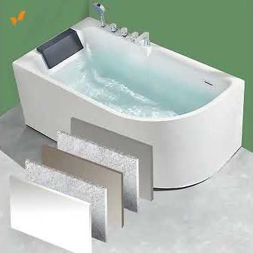 Modern White Acrylic Corner Soaking Bathtub with Non-Slip Surface and Overflow Hole - Tub with Deck