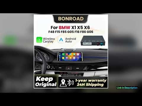 BONROAD Wireless CarPlay Android Auto Mirror Link Decoder For BMW X5 F15 F85 G05 X6 F16 F86 G06 X1