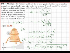 Calcular la Rapidez final en un Alunizaje | Caída Libre | Física Universitaria.