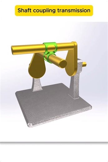 Shaft Coupling Transmission | Power Transfer System ⚙️ #shorts