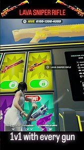 1v1 with every gun LAVA SNIPER showcase #fortnite #gameplay #secret