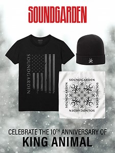 NEW MERCH! Some new items in the Soundgarden shop to celebrate 10 years of King Animal. shop.soundgardenworld.com | Soundgarden