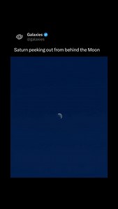 A Saturn occultation is a rare astronomical event where the Moon passes in front of Saturn from Earth’s perspective, momentarily hiding the planet and its rings, creating a spectacular visual effect as the bright Moon covers the much fainter Saturn, with the rings sometimes appearing to slide out in stages after the planet emerges. This simulation was made on SpaceEngine | Galaxies Video