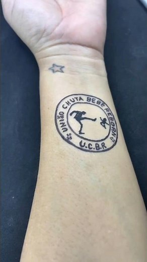 Temporary pen tattoo, U.C.B.R union kicks reborn baby ‼️ #tattoo #viralvideo #bebereborn