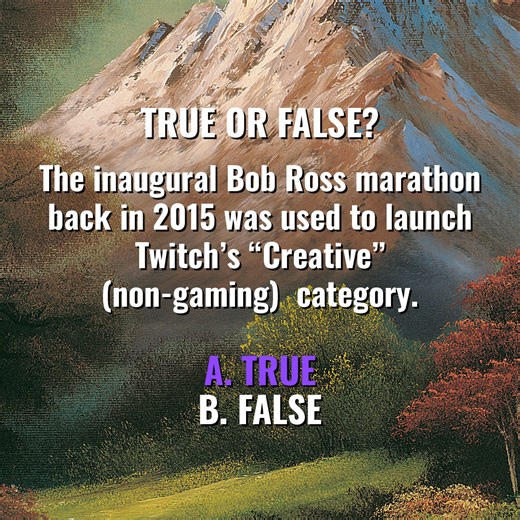 30K views · 178 reactions | How well do you know Bob Ross' history on Twitch? Let's find out! 樂 We're counting down 10 days for 10 years of Bob Ross on Twitch, all leading up to our special live event on October 29th! Stay tuned on our socials for more joy this week... ➡️ twitch.tv/bobross  Happy painting! | "The Joy of Painting" with Bob Ross | Facebook