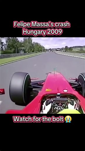 At the 2009 Hungarian Grand Prix, Felipe Massa suffered a near-fatal accident during qualifying when a suspension spring from Rubens Barrichello's car hit his helmet, causing a severe skull fracture and eye injury, knocking him unconscious and requiring airlift to a hospital in Budapest #f1 #edit #felipemassa #f12009 #crash