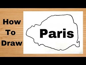 Drawing Paris Capital Map - France