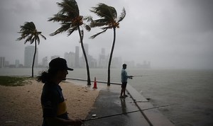 Hurricane Hilary: Lightning flashes in the sky over Palm Springs