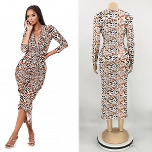 Watch Sexy Ruched Bodycon Maxi Dress for Women on Amazon Live