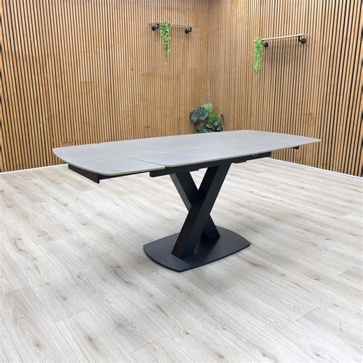 Furniture Village 'murcia' Grey Ceramic Top 120cm Extending Dining Table - Etsy