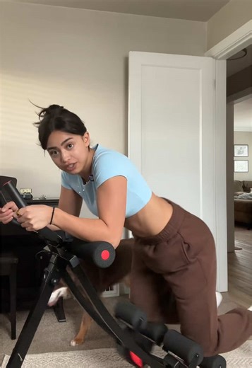 Merach dual track ab machine makes my abs soo sore every time I use it, it’s such a good ab workout at home!! #merachabmachine #abexercises #abworkouts