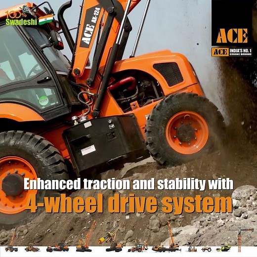 ACE AX 124 Dig Master Backhoe Loader - JCB
