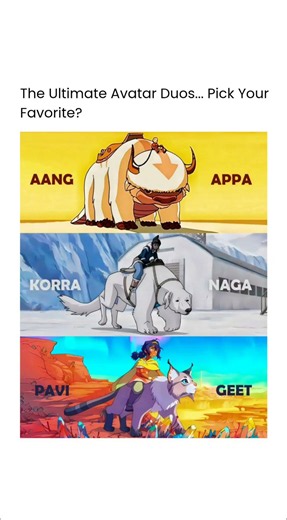 Avatars and their companions #avatar #avatarthelastairbender #legendofkorra