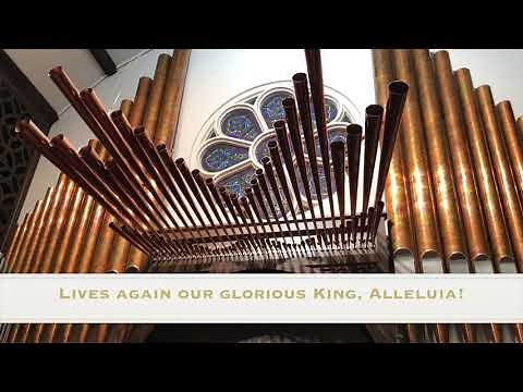 Christ the Lord is Risen Today performed by Organist Tandy Reussner [Sing-A-Long]