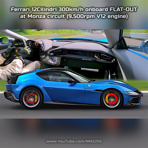 Crank up the volume and listen to the brand new Ferrari 12Cilindri driven flat out around Monza circuit!😍 | NM2255