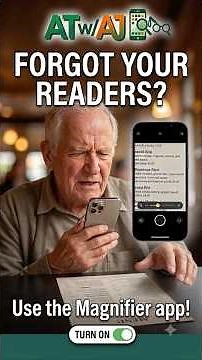 🔎 Forgot Your Glasses? How to Use the iPhone Magnifier App (Quick Setup Guide!) 🔍