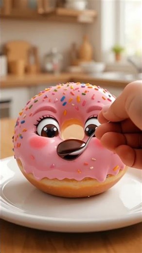 Donut Baby Tries Chocolate for the First Time! 🍫🍩 | #funny #cutebaby #shortsfeed #asmr