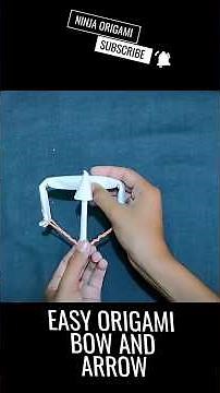 How to Make an Origami Bow and Arrow 🏹 | Powerful Paper Weapon Tutorial | #NinjaOrigami