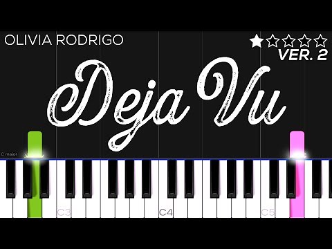 Olivia Rodrigo - deja vu | EASY Piano Tutorial