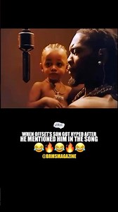 Offset’s Son Was Geeked After He Mentioned Him.. 😂🔥💯 #Offset #HipHop #Rap