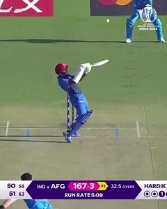 Hashmatullah Shahidi is in the mood 😍 The skipper brings up his fifty in style! #CWC23 #INDvAFG | ICC - International Cricket Council