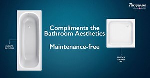 46K views · 1.9K reactions | The Ceramic Steel Bathtub and Shower Trays available from Parryware, boasts of multiple benefits: Durable, Long-lasting, Anti-slip Base, Noise-free, compliments the bathroom aesthetics, Easy to Install, Maintenance-free and 100% Recyclable. With such a versatile product in the offering, your choice is anybody’s guess. #Parryware #CeramicBathTubsAndTrays #AlwaysInFashion | Parryware India | Facebook