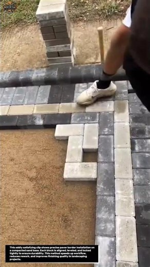 Satisfying Paver Border Install That Looks Too Perfect!