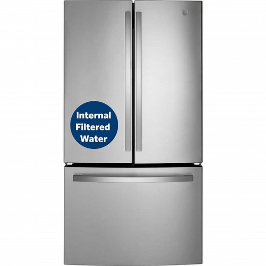 Reviews for GE 21.9 cu. ft. Counter Depth French Door Refrigerator w/Internal Dispenser in Fingerprint Resistant Stainless, ENERGY STAR | Pg 1 - The Home Depot
