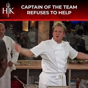 When the teams in trouble and the captain refuses to help... | Hell's Kitchen USA