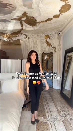 Kylie Jenner at Venice italy! Lowkey obsessed with this room #viralvideo #kyliejenner#shorts