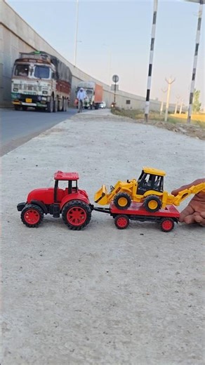 Remote Control Jcb And Dumper Truck Unboxing And Testing Short Video ||tractor per JCB load video